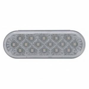 UNITED PACIFIC - 39342 - LUZ DE SEÑAL DE GIRO REFLECTOR OVALADA DE 16 LED DE 6" - LED ÁMBAR/LENTE TRANSPARENTE
