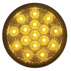 UNITED PACIFIC - 39343 - LUZ DE SEÑAL DE GIRO REFLECTORA DE 16 LED DE 4" - LED ÁMBAR/LENTE ÁMBAR