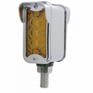 UNITED PACIFIC - 39366 - LUZ DE DOBLE CARA DE 3 LED DE FUNCIÓN ÚNICA CON VISERA - MONTAJE VERTICAL - LED ÁMBAR Y ROJO/LENTE ÁMBAR Y ROJA