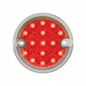 UNITED PACIFIC - 39389B - REFLECTOR DE 15 LED DE 3" SERIE 3 SÓLO LUZ PARA CARCASA DE DOBLE CARA - LED ROJO/LENTE TRANSPARENTE (A GRANEL)