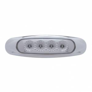 UNITED PACIFIC - 39400B - LUZ REFLECTORA DE 4 LED (LIQUIDACIÓN/MARCADOR) - LED ÁMBAR/LENTE TRANSPARENTE (A GRANEL)