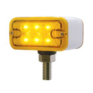 UNITED PACIFIC - 39408 - LUZ DE DOBLE CARA DE 12 LED DE DOBLE FUNCIÓN - MONTAJE EN T - LED ÁMBAR Y ROJO/LENTE ÁMBAR Y ROJA