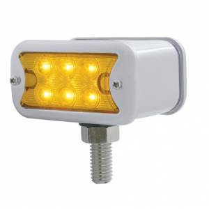 UNITED PACIFIC - 39414 - LUZ DE DOBLE CARA DE 12 LED DE DOBLE FUNCIÓN CON BISEL - MONTAJE EN T - LED ÁMBAR Y ROJO/LENTE ÁMBAR Y ROJA