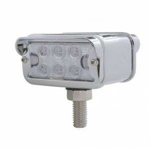 UNITED PACIFIC - 39415 - LUZ DE DOBLE CARA DE 12 LED DE DOBLE FUNCIÓN CON VISERA - MONTAJE EN T - LED ÁMBAR Y ROJO/LENTE TRANSPARENTE