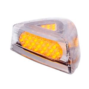 UNITED PACIFIC - 39437 - LUZ DE INTERMITENTE DE 37 LED CON BASE CROMADA PARA PETERBILT 379/378/357 1987-2007 - LED ÁMBAR/LENTE TRANSPARENTE