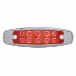 UNITED PACIFIC - 39452 - LUZ RECTANGULAR REFLECTOR DE 10 LED (LIQUIDACIÓN/MARCADOR) - LED ROJO/LENTE ROJA