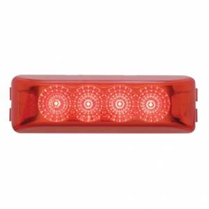UNITED PACIFIC - 39464 - LUZ RECTANGULAR REFLECTOR DE 4 LED (LIQUIDACIÓN/MARCADOR) - LED ROJO/LENTE ROJA