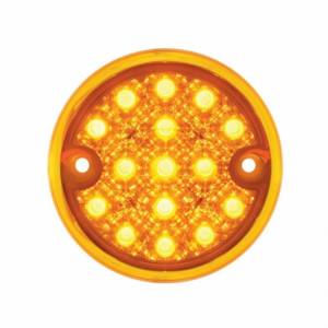UNITED PACIFIC - 39467B - REFLECTOR DE 15 LED DE 3" SERIE 4 SÓLO LUZ PARA CARCASA DE LUZ DE DOBLE CARA - LED ÁMBAR/LENTE ÁMBAR (A GRANEL)