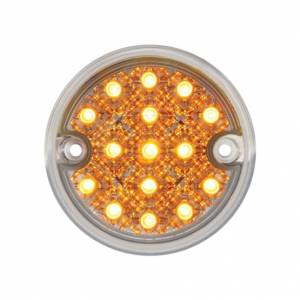 UNITED PACIFIC - 39469B - REFLECTOR DE 15 LED DE 3" SERIE 4 SÓLO LUZ PARA CARCASA DE LUZ DE DOBLE CARA - LED ÁMBAR/LENTE TRANSPARENTE (A GRANEL)