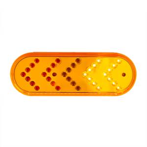UNITED PACIFIC - UNITED PACIFIC - 39475 - LUZ DE SEÑAL DE GIRO SECUENCIAL OVALADA REFLECTOR DE 35 LED DE 6" - LED ÁMBAR/LEENTE ÁMBAR - Image 2
