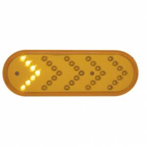 UNITED PACIFIC - 39475B - LUZ DE SEÑAL DE GIRO SECUENCIAL OVALADA CON REFLECTOR DE 35 LED DE 6" - LED ÁMBAR/LEENTE ÁMBAR (A GRANEL)