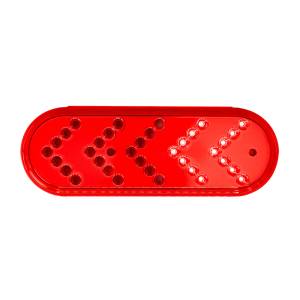 UNITED PACIFIC - UNITED PACIFIC - 39476 - LUZ DE SEÑAL DE GIRO SECUENCIAL OVALADA REFLECTOR DE 35 LED DE 6" - LED ROJO/LEENTE ROJA - Image 2