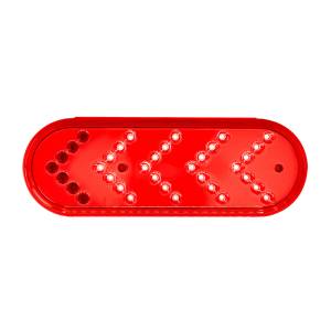 UNITED PACIFIC - UNITED PACIFIC - 39476 - LUZ DE SEÑAL DE GIRO SECUENCIAL OVALADA REFLECTOR DE 35 LED DE 6" - LED ROJO/LEENTE ROJA - Image 4