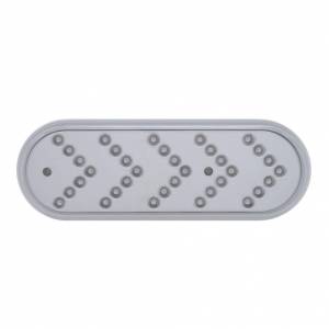 UNITED PACIFIC - 39477B - LUZ DE SEÑAL DE GIRO SECUENCIAL OVALADA CON REFLECTOR DE 35 LED DE 6" - LED ÁMBAR/LEENTE TRANSPARENTE (A GRANEL)