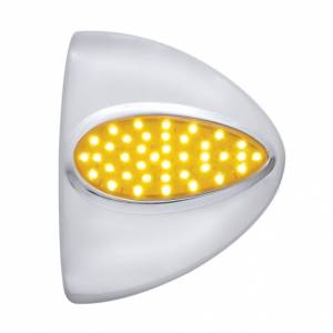 UNITED PACIFIC - UNITED PACIFIC - 39500 - CUBIERTA DE LUZ DE SEÑAL DE GIRO DE FARO EN LÁGRIMA DE 39 LED PARA PETERBILT - LED ÁMBAR/LEENTE ÁMBAR - Image 1