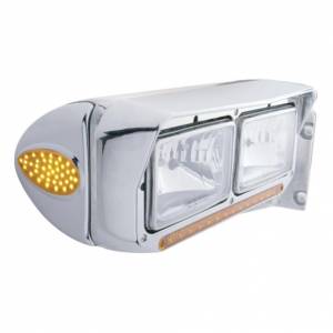 UNITED PACIFIC - UNITED PACIFIC - 39500 - CUBIERTA DE LUZ DE SEÑAL DE GIRO DE FARO EN LÁGRIMA DE 39 LED PARA PETERBILT - LED ÁMBAR/LEENTE ÁMBAR - Image 4