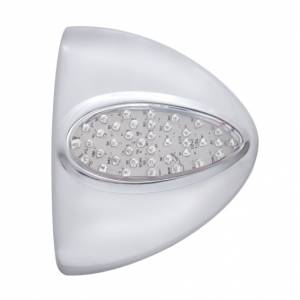 UNITED PACIFIC - 39501 - CUBIERTA DE LUZ DE SEÑAL DE GIRO DE FARO EN LÁGRIMA DE 39 LED PARA PETERBILT - LED ÁMBAR/LENTE TRANSPARENTE