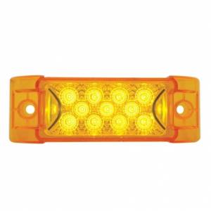 UNITED PACIFIC - 39592 - LUZ RECTANGULAR REFLECTOR DE 13 LED (LIQUIDACIÓN/MARCADOR) - LED ÁMBAR/LENTE ÁMBAR