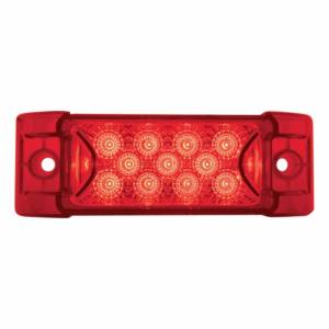 UNITED PACIFIC - 39593 - LUZ RECTANGULAR REFLECTOR DE 13 LED (LIQUIDACIÓN/MARCADOR) - LED ROJO/LENTE ROJA