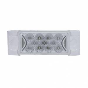 UNITED PACIFIC - 39594 - LUZ RECTANGULAR REFLECTOR DE 13 LED (LIQUIDACIÓN/MARCADOR) - LED ÁMBAR/LENTE TRANSPARENTE