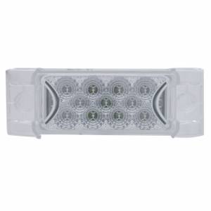 UNITED PACIFIC - 39595 - LUZ RECTANGULAR REFLECTOR DE 13 LED (LIQUIDACIÓN/MARCADOR) - LED ROJO/LENTE TRANSPARENTE
