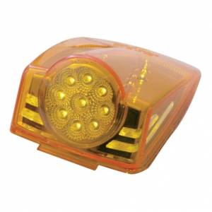 UNITED PACIFIC - 39602 - LUZ DE CABINA CUADRADA CON REFLECTOR DE 19 LED - LED ÁMBAR/LENTE ÁMBAR