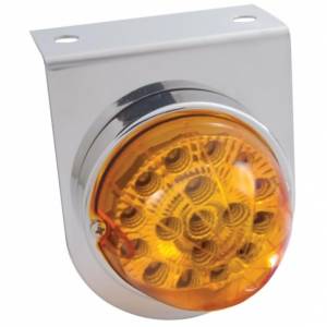 UNITED PACIFIC - 39620 - SOPORTE DE LUZ INOXIDABLE CON LUZ REFLECTOR CLARO DE DOBLE FUNCIÓN DE 17 LED - LENTE ÁMBAR