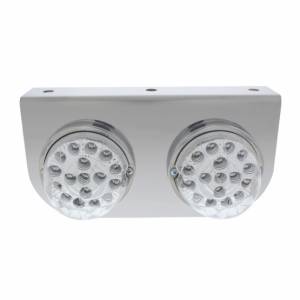 UNITED PACIFIC - UNITED PACIFIC - 39627 - SOPORTE DE LUZ INOXIDABLE CON 2 LUCES REFLECTORAS CLARAS DE 17 LED DE DOBLE FUNCIÓN - LENTE TRANSPARENTE - Image 2