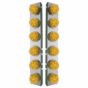 UNITED PACIFIC - UNITED PACIFIC - 39634 - SOPORTE DEL FILTRO DE AIRE DELANTERO DE ACERO INOXIDABLE CON REFL. LED ÁMBAR 12X 17. LUCES DE SANDÍA Y BISELES DE ACERO INOXIDABLE PARA LENTES PETERBILT-AMBER (PAR) - Image 2