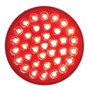 UNITED PACIFIC - 39642B - LUZ REDONDA DE 36 LED DE 4" (PARADA, GIRO Y TRASERA) - LENTE ROJA/ROJA (A GRANEL)
