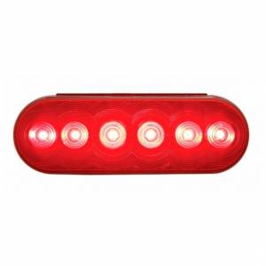 UNITED PACIFIC - UNITED PACIFIC - 39654BRK - KIT DE LUCES OVALADAS DE 6 LED (PARADA, GIRO Y TRASERA) - LED ROJO/LENTE ROJA - Image 2
