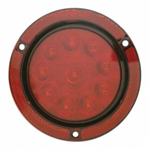UNITED PACIFIC - UNITED PACIFIC - 39656B - LUZ DE MONTAJE DE BRIDA REFLEX REDONDA DE 10 LED DE 4" (PARADA, GIRO Y TRASERA) - LED ROJO/LENTE ROJA (A GRANEL) - Image 3