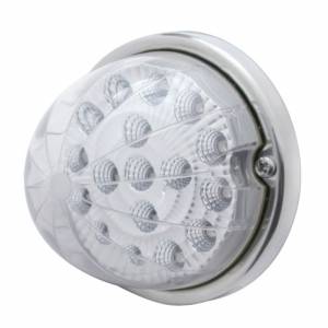 UNITED PACIFIC - 39663 - KIT DE MONTAJE EMPOTRADO CON REFLECTOR TRANSPARENTE SANDÍA DE 17 LED CON BISEL DE PERFIL BAJO - LED ÁMBAR/LENTE TRANSPARENTE