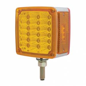 UNITED PACIFIC - 39680 - LUZ DE SEÑAL DE GIRO DE DOBLE CARA REFLECTOR DE 39 LED (CONDUCTOR) - LED ÁMBAR Y ROJO/LENTE ÁMBAR Y ROJA