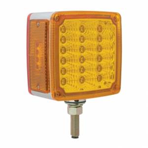 UNITED PACIFIC - 39681 - LUZ DE SEÑAL DE GIRO DE DOBLE CARA REFLECTOR DE 39 LED (PASAJERO) - LED ÁMBAR Y ROJO/LENTE ÁMBAR Y ROJA
