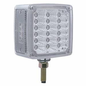 UNITED PACIFIC - 39683 - LUZ DE SEÑAL DE GIRO DE DOBLE CARA REFLECTOR DE 39 LED (PASAJERO) - LED ÁMBAR Y ROJO/LENTE TRANSPARENTE