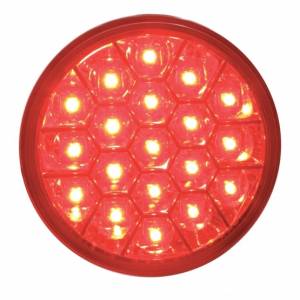 UNITED PACIFIC - 39689 - LUZ REFLECTORA REDONDA DE 19 LED DE 4" (PARADA, GIRO Y TRASERA) - LED ROJO/LEENTE ROJA