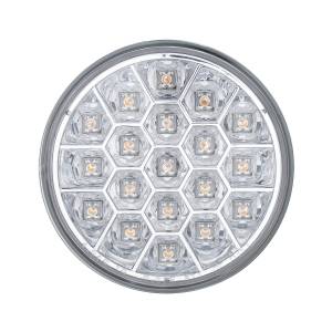 UNITED PACIFIC - 39701 - LUZ REFLECTORA REDONDA DE 19 LED DE 4" (PARADA, GIRO Y TRASERA) - LED ROJA/LENTE TRANSPARENTE