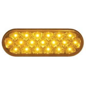 UNITED PACIFIC - 39704 - LUZ DE SEÑAL DE GIRO REFLECTOR OVALADA DE 19 LED DE 6" - LED ÁMBAR/LEENTE ÁMBAR
