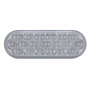 UNITED PACIFIC - 39706 - LUZ DE SEÑAL DE GIRO REFLECTOR OVALADA DE 19 LED DE 6" - LED ÁMBAR/LENTE TRANSPARENTE