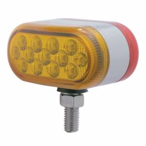 UNITED PACIFIC - 39729 - LUZ OVALADA DE DOBLE CARA REFLECTOR DE DOBLE FUNCIÓN DE 26 LED - LED ÁMBAR Y ROJO / LENTE ÁMBAR Y ROJA