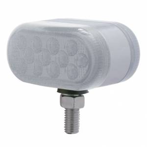 UNITED PACIFIC - 39730 - LUZ OVALADA DE DOBLE CARA REFLECTOR DE 26 LED DE DOBLE FUNCIÓN - LED ÁMBAR Y ROJO / LENTE TRANSPARENTE