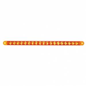 UNITED PACIFIC - 39773 - BARRA DE LUCES DE SEÑAL DE GIRO REFLECTORA DE 19 LED DE 12" - LED ÁMBAR/LEENTE ÁMBAR