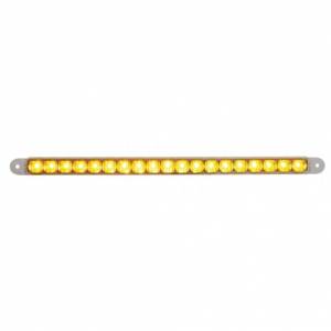 UNITED PACIFIC - 39775 - BARRA DE LUCES DE SEÑAL DE GIRO REFLECTORA DE 19 LED DE 12" - LED ÁMBAR/LEENTE TRANSPARENTE