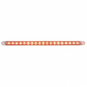 UNITED PACIFIC - 39776 - BARRA DE LUCES REFLECTORAS DE 19 LED DE 12" (PARADA, GIRO Y TRASERA) - LED ROJO/LENTE TRANSPARENTE