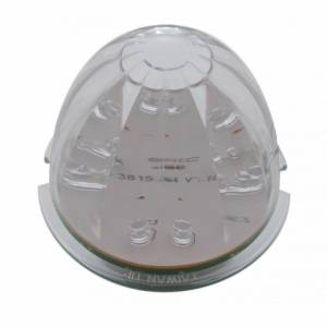 UNITED PACIFIC - UNITED PACIFIC - 39797 - SOPORTE DE FILTRO DE AIRE FRONTAL DE ACERO INOXIDABLE CON LUCES LED ÁMBAR HI/LO DE 12X 17 SANDÍA Y BISELES DE ACERO INOXIDABLE PARA LENTES PETERBILT-CLEAR - Image 2