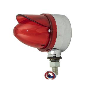 ATM - 1058SHRVR - SEMAFORO MEDIANO SENCILLO TIPO MISIL HALO 10.7 X 8.8 X 7.6 24V ROJO VISERA ROJO