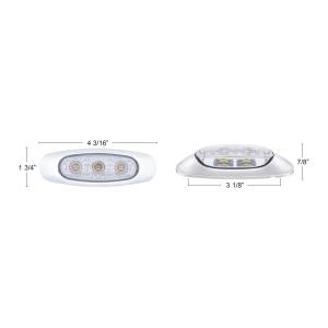 UNITED PACIFIC - 39311B - LUZ REFLECTORA DE 5 LED (AUXILIAR/UTILIZACIÓN) CON LUZ DE FOSA LATERAL - LED ÁMBAR/LENTE TRANSPARENTE (A GRANEL)