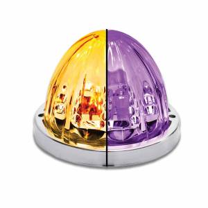 TRUX - TRUX - TLED-WTAP - PLAFON TRUX 19 LEDS AMBAR/MORADO WATERMELON 3.18 X2.56 X3.18 12V BISEL DE PLASTICO CROMADO ESTRELLA - Image 1
