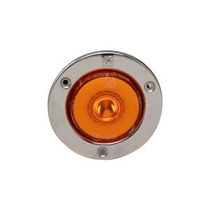 ATM - 1050A - PLAFON ATM REDONDO OJO DE ANGEL 2" 10 LED AMBAR HALO BISEL ACERO INOXIDABLE 12-24V